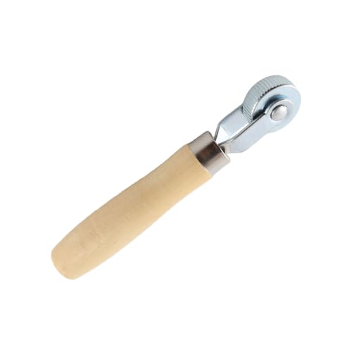 KIMISS Tire Patch Repair Tool for Car Wheel with Wooden Handle and Ball Bearing Roller - Middle Puncture Stitcher for Easy Tire Repair and Maintenance