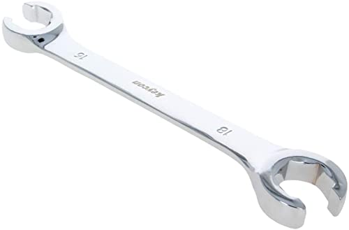Double-ended Nut Wrench 16x18mm Flare Nut Wrench for Removing or Replacing Nuts on Fuel Brake or Air Conditioning Lines 1 Pcs - size: 16x18mm 1pcs
