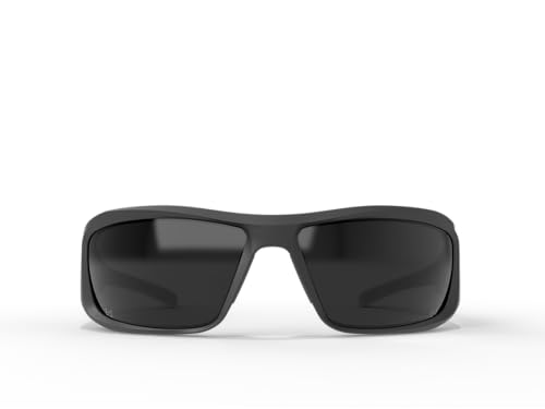 EDGE Brazeau Safety Glasses, Non-Slip, Impact/Scratch Resistant, 99.9% UV Protect, ANSI Z87 Rated - color: Matte Black