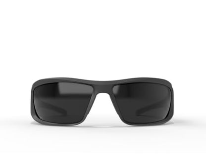EDGE Brazeau Safety Glasses, Non-Slip, Impact/Scratch Resistant, 99.9% UV Protect, ANSI Z87 Rated - color: Matte Black