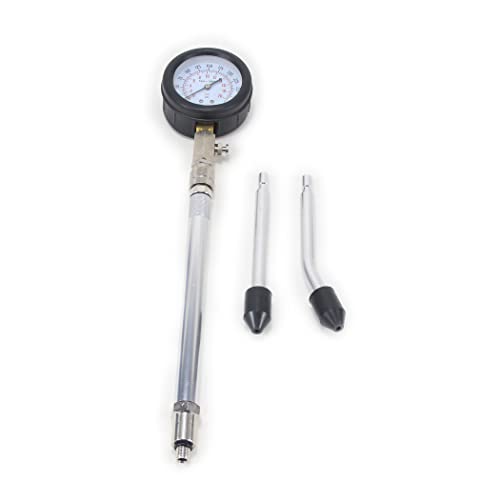 AUTO Tools Petrol Gasoline Engine Cylinder Compression Tester Kit with M10 M12 M14 M16 M18