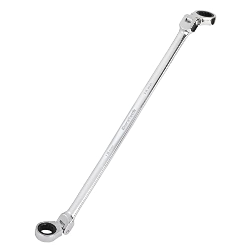 DURATECH 14 * 15 mm Extra Long Flex-Head Ratcheting Wrench, Metric, CR-V Steel - size: 14*15mm