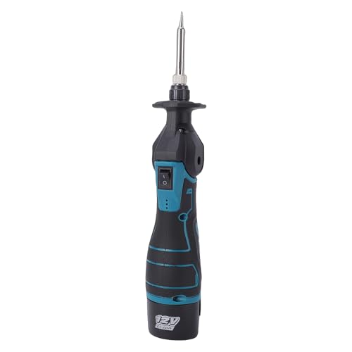 Cordless Soldering Iron Kit, 12V Portable Rechargeable Soldering Tool with 2 Batteries, for Electronics Repair Automotive Wiring Jewelry Making