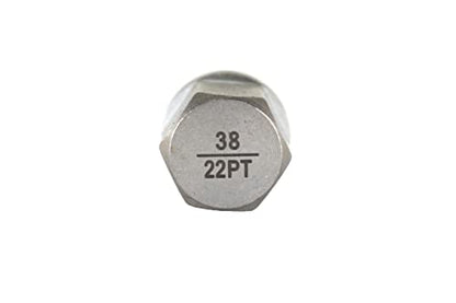 TEMO 38/22Pt Wheel Lock Nut Screw Removal Key Anti-Theft Lugnut Socket S3054 for BMW Vehicles - size: 38/22PT
