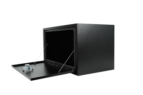Steel Truck Tool Box,Tongue Box for Storage with Smooth Surface - Black | Steel Underbody Truck Tool Box with T-Handle Lock,Waterproof for Truck, Pickup, RV, Trailer 30" x 18" x 18" Inch - size: 30" x 18" x 18"