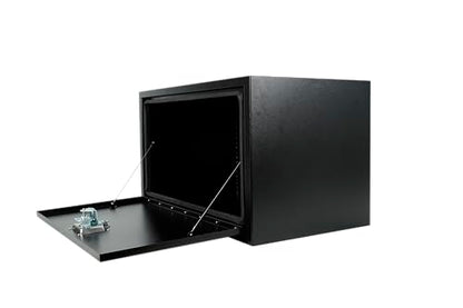 Steel Truck Tool Box,Tongue Box for Storage with Smooth Surface - Black | Steel Underbody Truck Tool Box with T-Handle Lock,Waterproof for Truck, Pickup, RV, Trailer 30" x 18" x 18" Inch - size: 30" x 18" x 18"