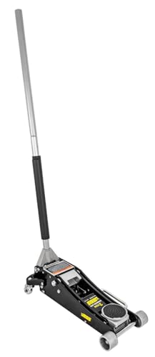 JEGS 2-Ton Low-Profile Aluminum Floor Jack [4,000 lbs. Capacity] | 2-Ton Low-Profile Aluminum Floor Jack for your shop/garage; aluminum and rubber construction