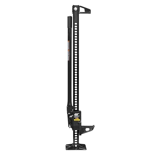 Big RED ATR6501BR Torin 48" Ratcheting Off Road Utility Farm Jack: 3 Ton (6,000 lb) Capacity, Black - size: 48 inch Black