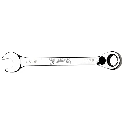 Williams JHW1222RC Reversible Ratcheting 12 Point SAE Combination Wrench, with High Polish Chrome Finish - 11/16-Inch - size: 11/16-Inch Single