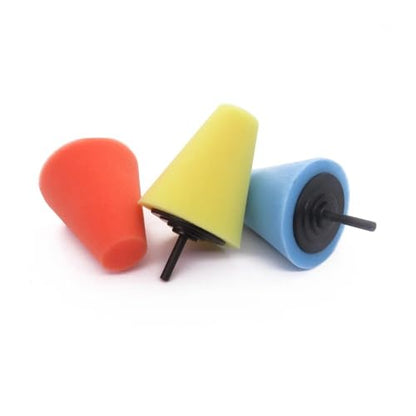 Car Polishing Foam Sponge Pad Cone Buffing Ball Waxing Kit Wheel Headlight(Conical 3pcs) - color: Conical 3pcs