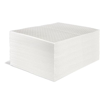 Aain 2 Pack Absorbent Mat Pad, Heavy weight Economical Oil Absorbent Pads,Absorbs Liquids,15" x 20",White 200pcs - style: 200pcs