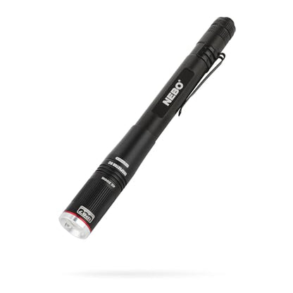 NEBO INSPECTOR RC Pen Light | 360 Lumens, 3 Light Modes, Rechargeable & AAA Battery Powered LED Flashlight, Waterproof, Compact & Durable, Pocket Clip for EDC, Includes USB Charging Cable - style: Black - 360 Lumens