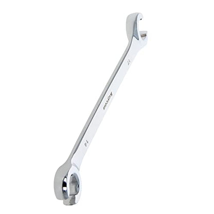 Auniwaig 14mm x 17mm Flare Nut Wrench 0.55 x 0.67 Inch Metric Double Open End Geardrive Flare Nut Wrench for Removing Replacing Nuts 2 Pcs - size: 14x17mm
