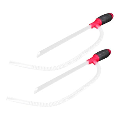 Happyyami Fuel Transfer Pump Kit 2 Pcs Manual Siphon Pump Hose for Oil and Water Heavy Duty Portable for Automotive and Home Use