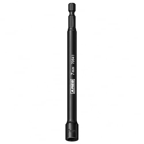 ARES 70641 7mm Magnetic Impact Nut Driver | Impact Grade Nut Setter with Industrial Strength Magnet - size: 7mm Magnetic Impact Nut Driver