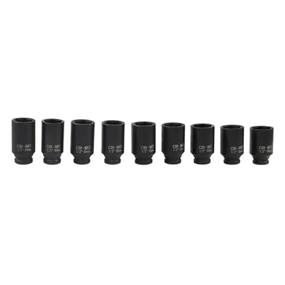 labwork 9Pcs Deep Impact Socket Set 1/2 Inch Drive Metric Axle Hub Nut Socket 29-38mm for Removing and Mounting Axle Nuts