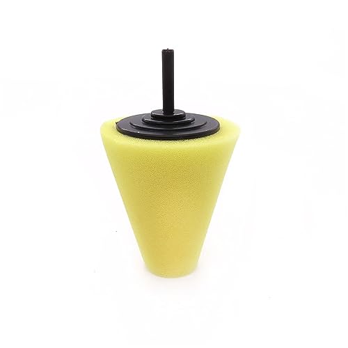 Car Polishing Pad Buffing Foam Sponge Pad Cone Polisher Buffer Pad Automotive Waxing Kit for Car Wheel Hub Headlight Polishing Angle Grinder Sanding Disc(Hard 1pc) - color: Hard 1pc