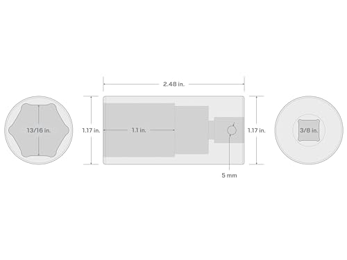 TEKTON 3/8 Inch Drive x 13/16 Inch Deep 6-Point Impact Socket | SID13021 - size: 13/16-Inch, style: Deep