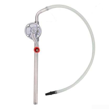 Manual Hand Crank Oil Transfer Pump Aluminum Rotary Pump for Diesel Fuel Engine Oil Hydraulic Fluid Gear Oil Rapeseed Oil with Adjustable Inlet Tube