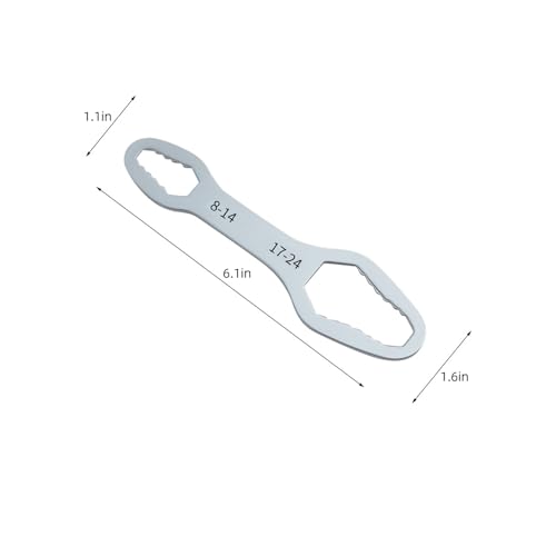 2 Packs Self Adjusting Wrench Set Dual Ended - Multifunctional Tool for Auto Repair and DIY Projects - color: Silvery(2pcs), size: 16cm