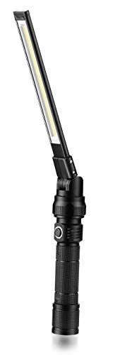 NextLED NT-7543 Foldable Rechargeable LED Work Light, COB LED Slim Work Light with Magnetic Base. Ultra Bright Flashlight, Cast Aluminum, Mechanics, Car Repair, Outdoor, Camping, Emergency, Garage - style: 350 Lumen Single Sided
