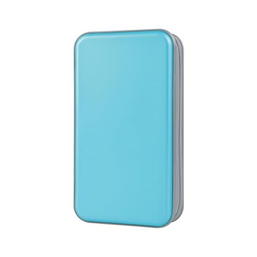 alavisxf xx CD Case, 96 Capacity Hard Plastic Organizer Wallet for Car | CD DVD Holder, Portable Hand Strap, Zipper Closure, Anti-Slip Scratch-Resistant Sleeves, Disc Storage, for Home Office Travel - color: Sky Blue, size: 96 Capacity