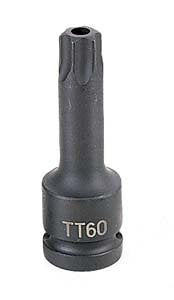 Grey Pneumatic 2160TT Tamper Proof Star Driver Socket - style: TT60 Tamper Proof Star Driver