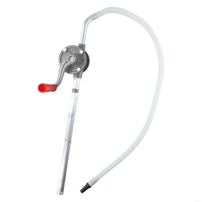 Manual Hand Crank Oil Transfer Pump Aluminum Rotary Pump for Diesel Fuel Engine Oil Hydraulic Fluid Gear Oil Rapeseed Oil with Adjustable Inlet Tube