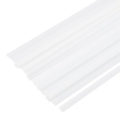 MECCANIXITY 20pcs Plastic Welding Rods, 13 Inch PP Welding Strips 1/4" for Plastic Welder Soldering Tool Kit, Car Bumpers, Kayak Repair, White