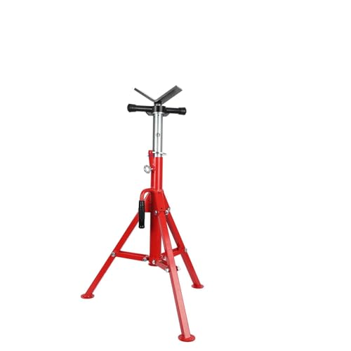 Heavy-Duty Pipe Jack Stands, 2500LB Capacity & 28-52 Inch Adjustable Height, Folding Steel Stand for Welding, Automotive Repair and Industrial Use,Red - size: 2500 lbs