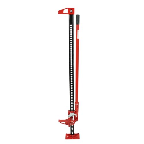 60" Ratcheting Off Road Utility Farm Jack - 3 Ton (6,000 Lbs) Capacity, Floor Jack Lifting Range of 5.12 Inch to 55 Inch Ideal for Car, Truck, ATV, and SUV Use