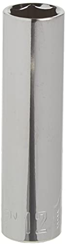 CRAFTSMAN Deep Socket, Metric, 3/8-Inch Drive, 12mm, 6-Point (CMMT44428) - size: 12 MM