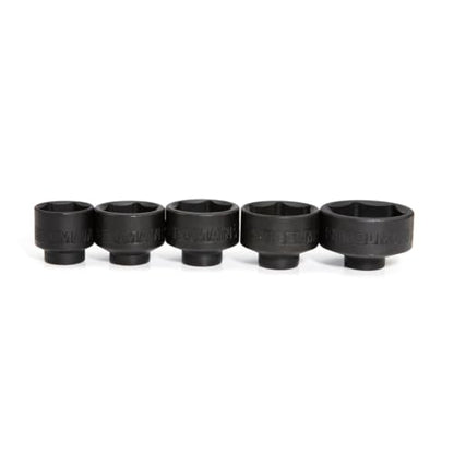 Steelman 5-Piece 3/8-Inch Drive Low Profile Oil Filter Wrench Socket Set, 24mm, 27mm, 29mm, 32mm, and 36mm Sizes - size: 5-Pc. Set