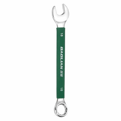 HARFINGTON 18mm Metric Combination Wrench 10 Degree Offset 12 Point Cr-V Steel Single Open End Spanner Wrenches for Automotive Repair Furniture Assembly - size: 18mm