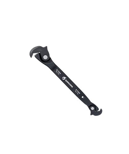 QUENCHING Self-Adjusting Crowfoot Wrench, 5–17mm (3/16”–11/16”), Slim Profile for Tight Spaces, Single Tool Alternative for Tight-Access Fasteners - size: 8" Dual Head Wrench