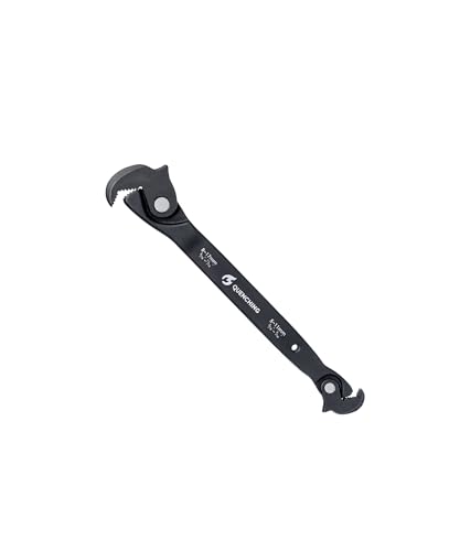 QUENCHING Self-Adjusting Crowfoot Wrench, 5–17mm (3/16”–11/16”), Slim Profile for Tight Spaces, Single Tool Alternative for Tight-Access Fasteners - size: 8" Dual Head Wrench