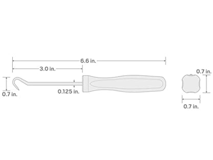 TEKTON 130-Degree Pointed Hook (1/8 x 3 in. shank) | PNH21105 | Made in USA - style: 130-Degree Hook