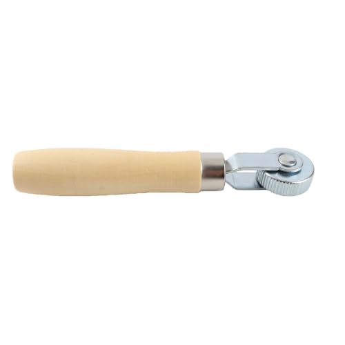 EVGATSAUTO Patch Tire Repair Tool, Car Auto Wheel Wooden Handle Patch Tire Repair Stitcher Ball Bearing Roller Repair Tube Stitch Puncture Tool (Middle)
