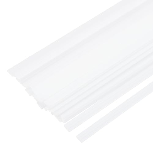 MECCANIXITY 20pcs Plastic Welding Rods, 8 Inch PP Welding Strips 1/4" for Plastic Welder Soldering Tool Kit, Kayak Repair, Car Bumper, White