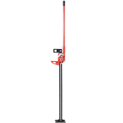 48'' Farm Jack with 7000 Lbs Capacity Heavy Duty Off Road Jack for Tractor SUV Truck Hi Lift Utility Farm Jack with Ratcheting Mechanism Red Steel Construction for Lifting and Pulling