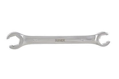 Sunex 980909 119mm by 21mm Fully Polished Flare Nut Wrench - size: 19mm by 21mm