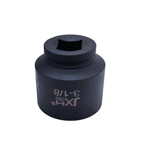 1-1/2" Drive Impact Socket, 6-Point, Heat Treated Cr-Mo Steel – Heavy Duty for Hydraulic Impact Wrench (3-1/8") - size: 3-1/8"