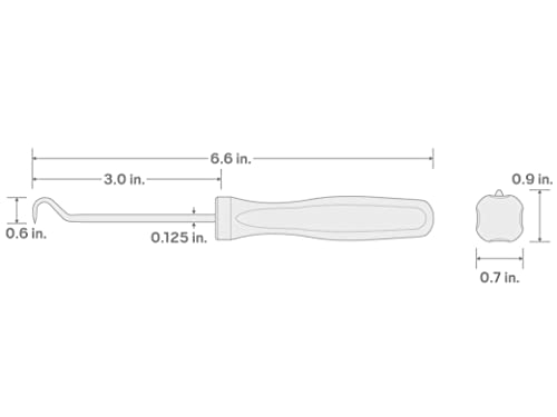 TEKTON 90-Degree Pointed Hook (1/8 x 3 in. shank) | PNH21104 | Made in USA - style: 90-Degree Hook