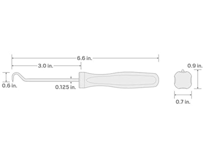 TEKTON 90-Degree Pointed Hook (1/8 x 3 in. shank) | PNH21104 | Made in USA - style: 90-Degree Hook