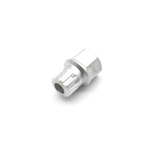 TMAX 55/10Pt Anti-Theft Wheel Lock Lug Nut Removal Socket Key for Vw Audi | Wheel Lock Nut Socket Adapter | Anti-Theft Screw Remover Repair Tool | Tyre Fitting, Garage Repair, Tire Change - size: 55/10PT