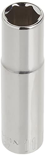 CRAFTSMAN Deep Socket, Metric, 3/8-Inch Drive, 11mm, 6-Point (CMMT44427) - size: 11 MM
