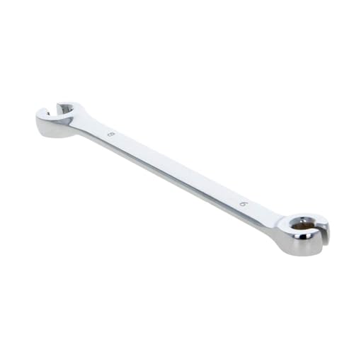 Auniwaig 2 Pcs 6mm x 8mm Flare Nut Wrench 0.24 x 0.31 Inch Metric Double Open End Geardrive Flare Nut Wrench for Removing Replacing Nuts - size: 6x8mm