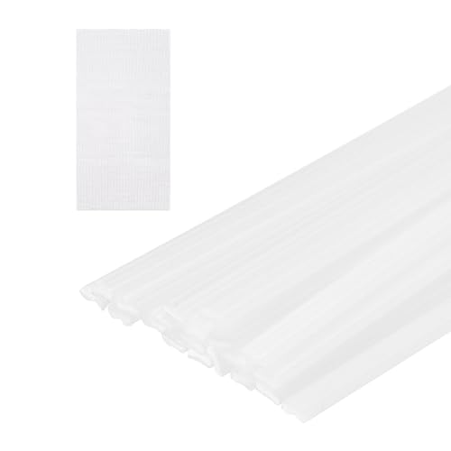 MECCANIXITY 10pcs Plastic Welding Rods, 20 Inch PE Welding Repair Strips Welder Rods with Reinforcing Mesh for Car Bumpers, Kayak Repair, Plastic Welder, White - color: White, size: 20 Inch