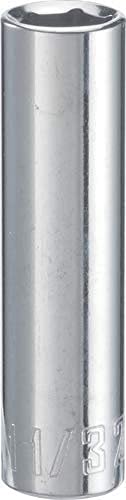 CRAFTSMAN Deep Socket, SAE, 1/4-Inch Drive, 11/32-Inch, 6-Point (CMMT43576) - size: 11/32"