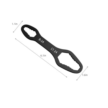 2 Packs Self Adjusting Wrench Set Dual Ended - Multifunctional Tool for Auto Repair and DIY Projects - color: Black(2pcs), size: 16cm